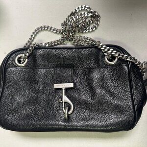 Rebecca Minkoff Leather Lou Chain Shoulder Bag, Black